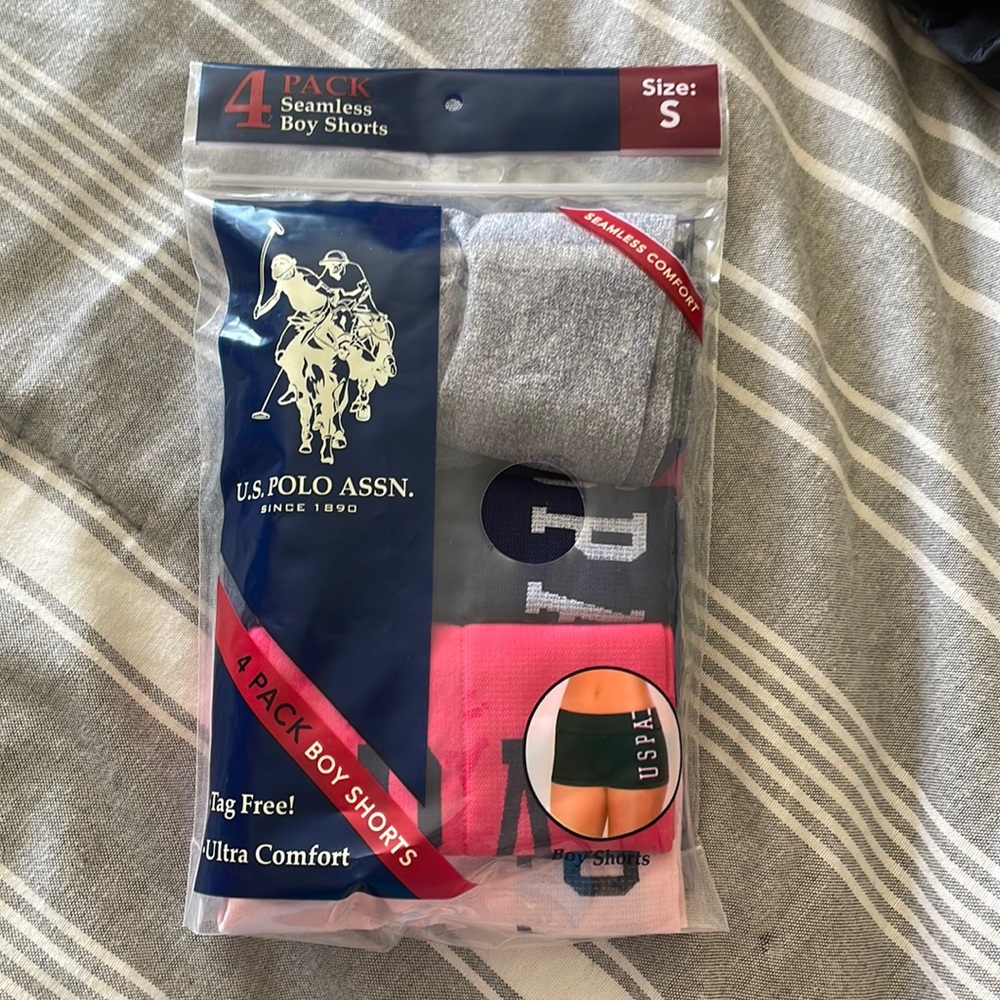 4pack of Polo Assn boy shorts